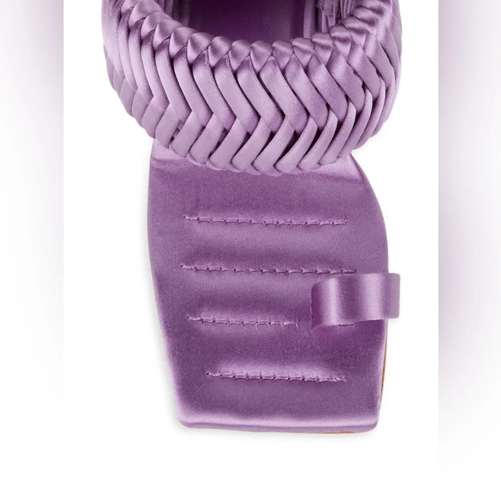 Gia Borghini X RHW Rosie 1 Satin Mules Lavender